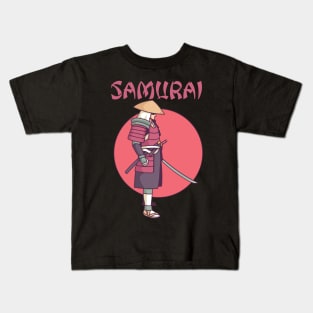 Samurai Warrior Sword Ronin Retro Japanese Design Kids T-Shirt